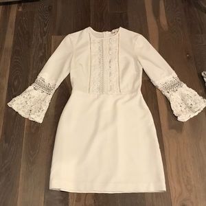 Wayf - Somerset Lace Trim Dress, Ivory, XS